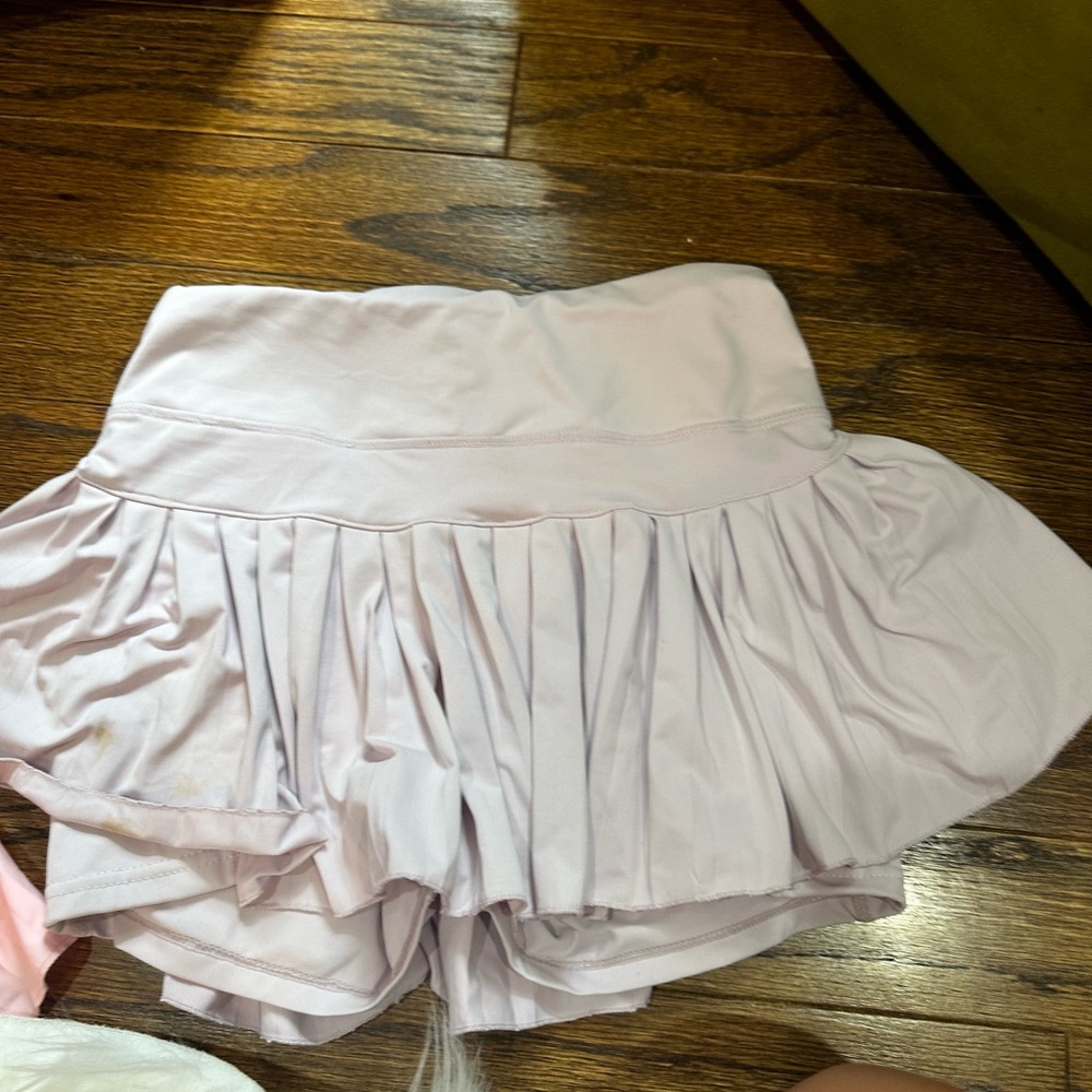 Gold hinge skirt purple